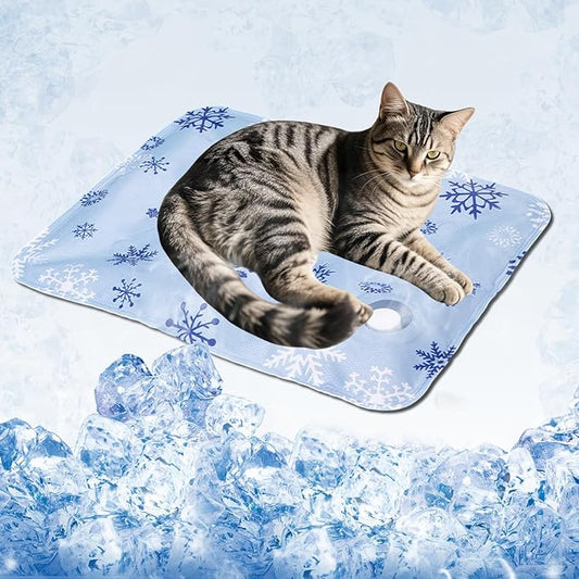 Dog Cooling Mat, Cooling Mat for Dogs & Cats, Provides Instant Relief for Small, Medium, Large Dogs, Washable, Non-Slip Design, Perfect for Hot Summer Days to Keep Pets Comfortable (S 16''*20'')-PawvioPets