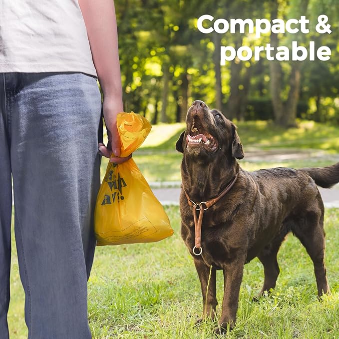 Dog Poop Bags Rolls Biodegradable 100% Leak Proof Thickened Dog Waste Bags - 600 Count 40 Rolls - Cornstarch Based Doggie Poop Bag for Small and Big Dogs(Unscented)-PawvioPets