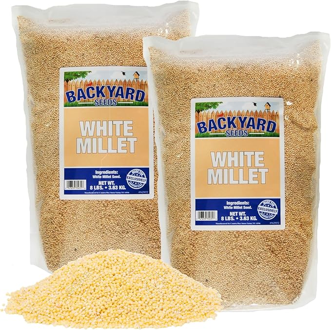 CountryMax White Proso Millet Unhulled Bulk Wild Bird Seed (16 Pounds)-PawvioPets