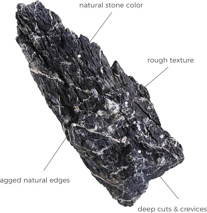 14-16 Inches Natural Seiryu Stone 2 PCS Ultra Large Aquarium Rocks for Aquascaping, Aquarium Landscaping, Terrariums, Fish Tank Decoration, Vivariums, Paludarium, Amphibian Enclosures-PawvioPets