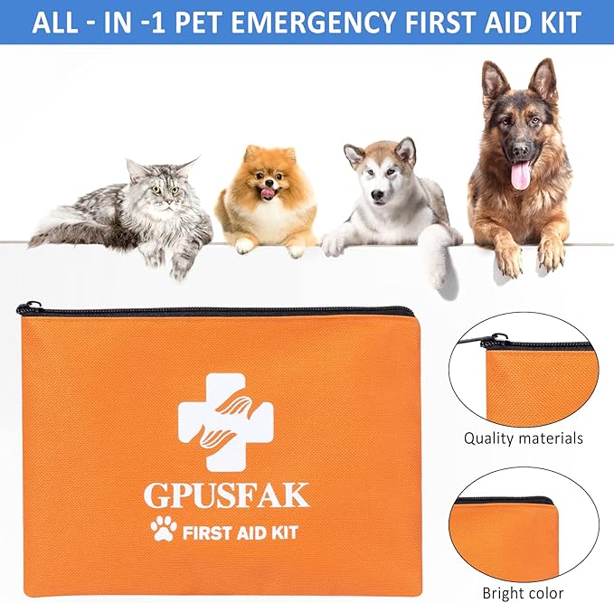Dog First Aid Kit - Pet First Aid Kit for Dogs Pet Emergency Kit with Pets First Aid Supplies for Home Camping Hiking Traveling-PawvioPets