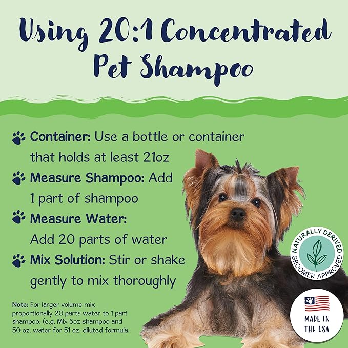 Bobbi Panter Dog Shampoo - Made in USA - All Natural Formula for Heavy Duty Deodorizing & Degreasing - Concentrated 25:1 for Professional Groomers - Fresh Clean Scent, 1 Gallon-PawvioPets