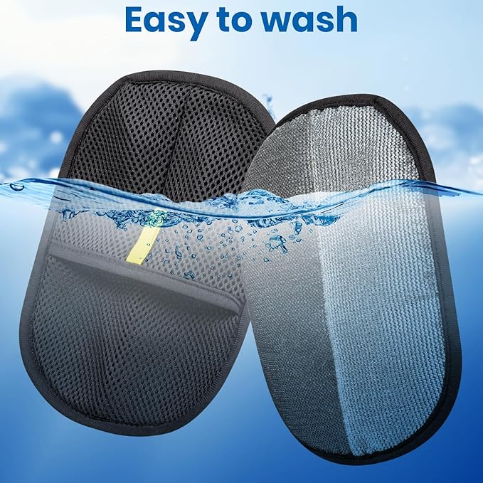 2Pcs Pet Hair Removal Glove, Electrostatic Gloves Pet Hair, Reusable Cat Hair Remover Glove, Upgraded Hair Removal Tool-PawvioPets