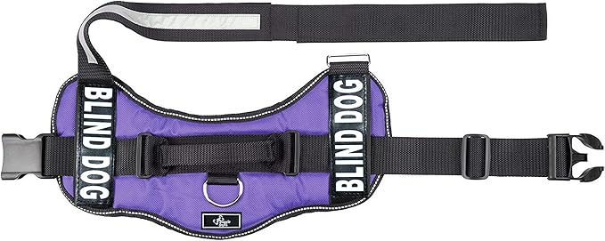 Doggie Stylz Blind Dog Harness No Pull No Escape Dog Vest for Blind Dogs Adjustable Vest with Handle Blind Dog Accessories and Patches for Training and Mobility-PawvioPets