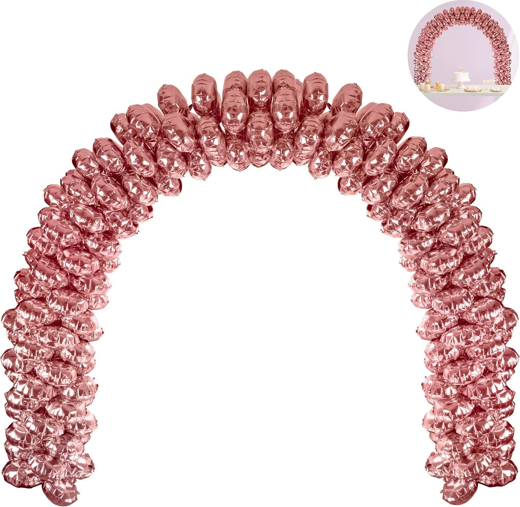 6.6FT Balloon Table Arch Kit – Adjustable Foil Balloon Arch Stand for Birthday, Wedding, Party, Baby Showers and Graduation Decorations – Easy Assembly Party Supplies (Rose Pink)
