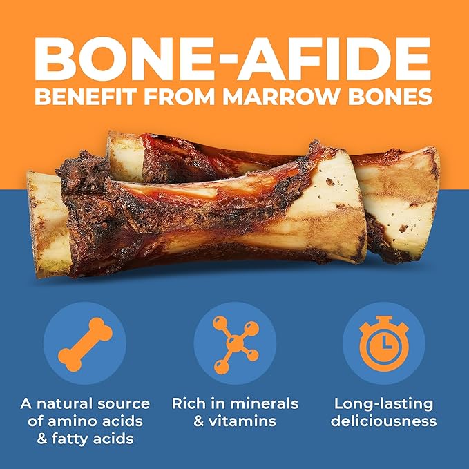 Beef Bone Marrow Dog Treats - Long Lasting Dog Bones for Aggressive Chewers - All-Natural Marrows Treats for Dogs - High-Protein Marrow Bones for Dogs Small, Medium, Large & Extra Large-PawvioPets