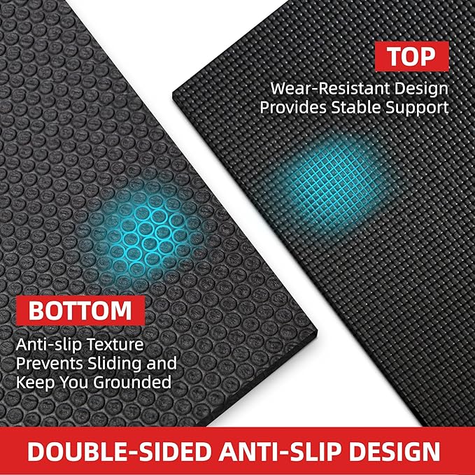 Extra Large Exercise Mat, 10'x6'/9'x6'/8'x6'/7'x5'/6'x4' (8mm/10mm) Thick Workout Mat for Home Gym Flooring, Garage, Shoe-Friendly, High-Density, MMA, HIIT, Weight Lifting, Cardio&Strength-PawvioPets