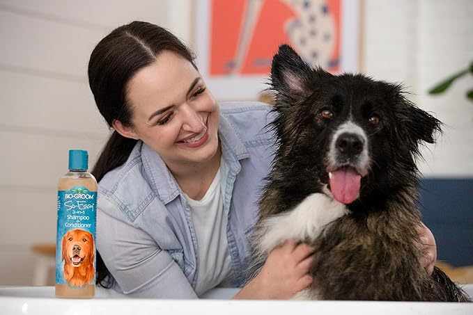 Bio-groom So Easy 2 in 1 Shampoo & Conditioner - Dog & Puppy Shampoo and Conditioner, Detangling Dog Wash for Grooming, Soap Free, 12:1 Concentration - Tropical Fruit Scent, 12 fl oz-PawvioPets