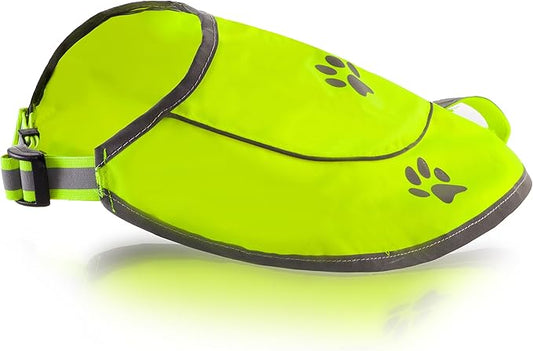Dog Reflective Vest - Comfortable Jacket Safety Hunting, High Visibility for Dogs with Elastic Straps and Clasp Closure- Yellow, X-Large-PawvioPets