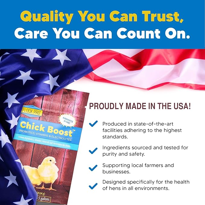 Equerry's Flock PRO Chick Boost Probiotic - Probiotics, Vitamins, Minerals and Electrolytes for Chickens | Chicken Vitamins and Supplements for All Poultry - 5lb-PawvioPets