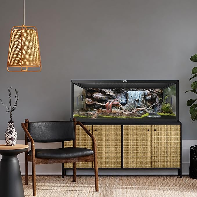85 Gallon Reptile Tank, Front Opening Snake Tank for Easy Maintenance, Reptile Enclosure with Top Screen Ventilation 48''x24''x18''-PawvioPets