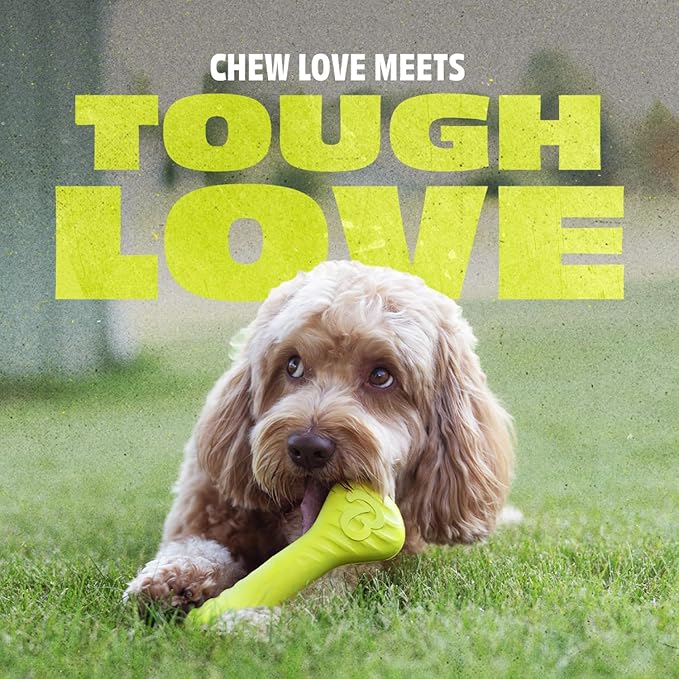 Benebone Natural Rubber Dog Bone Chew Toy, Natural Rubber-PawvioPets