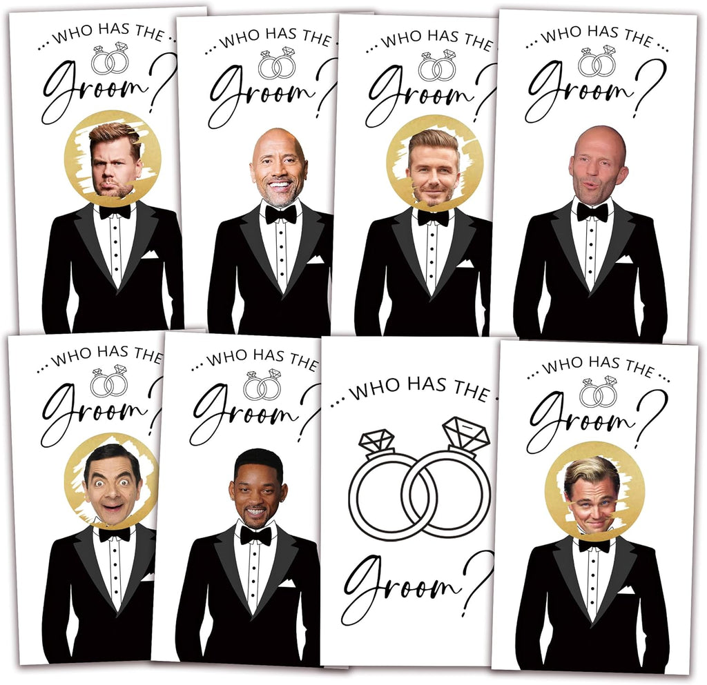 Who Has The Groom Bridal Shower Games, 41Pcs Simple Diamond Ring Scratch Off Cards, 3.5"x 2.1" Bachelorette Party Favor Decor, Engagement Party Ideas Activities-A09