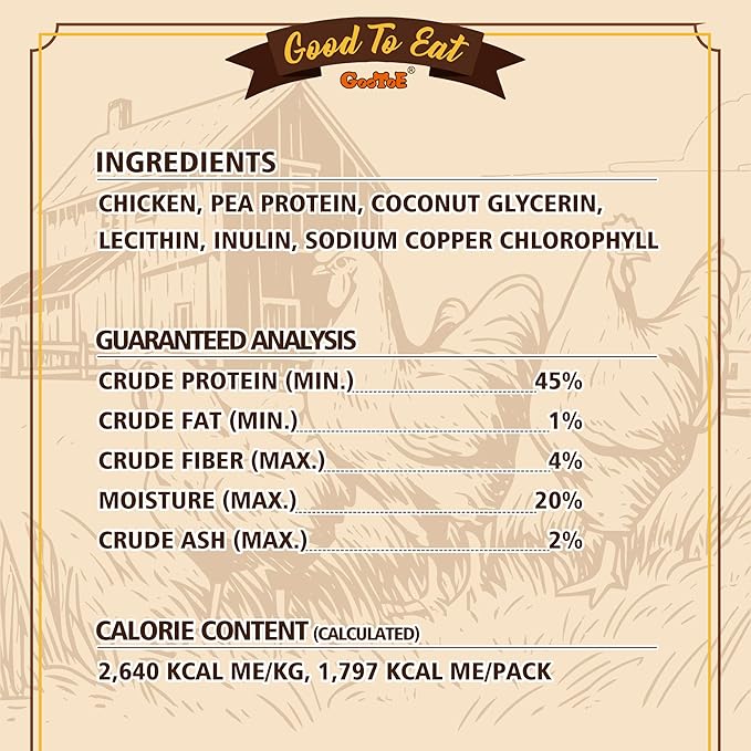 Gootoe Soft Chicken Dental Chews with Chlorophyll 1.5 lb, All Natural, Grain-Free, High-Protein, Healthy & Easily Digestible, Soft Texture, Resealable-PawvioPets