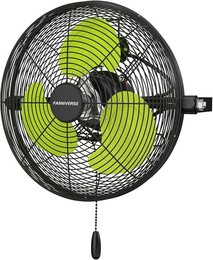 12 Inch Wall Fan Pro Series - Indoor High Velocity Wall Mount Fan for Commercial, Residential, Warehouse, Covered Patio, Shop, Garage, Barn, Gazebo 3 Speed 2800 CFM UL Safety Listed-PawvioPets