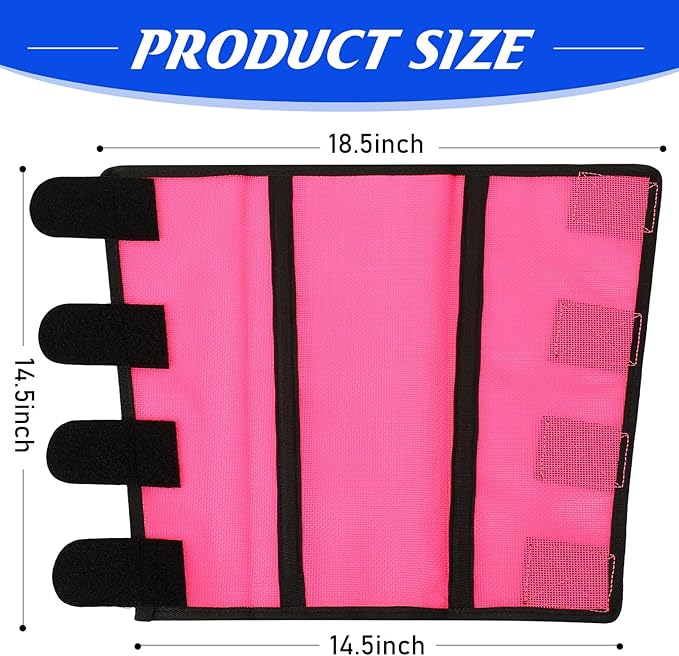 8 Pcs Mesh Fly Boots for Horse Breathable Mesh Horse Boots Protective Horse Leg Wraps Horse Leggings for Preventing Flies and Mosquitoes Bites (Light Pink, Dark Pink)-PawvioPets