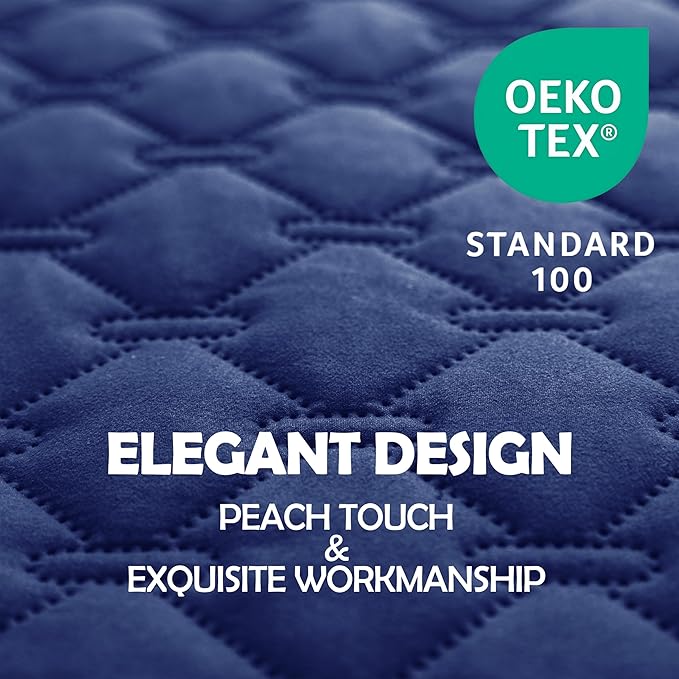 gogobunny 100% Double Sided Waterproof Dog Blanket Soft Pet Bed Cover Reversible Protect Furniture Couch Sofa Car for Puppy Large Dog Cat (Dark Navy/Light Navy, 32x53 Inch (Pack of 1))-PawvioPets