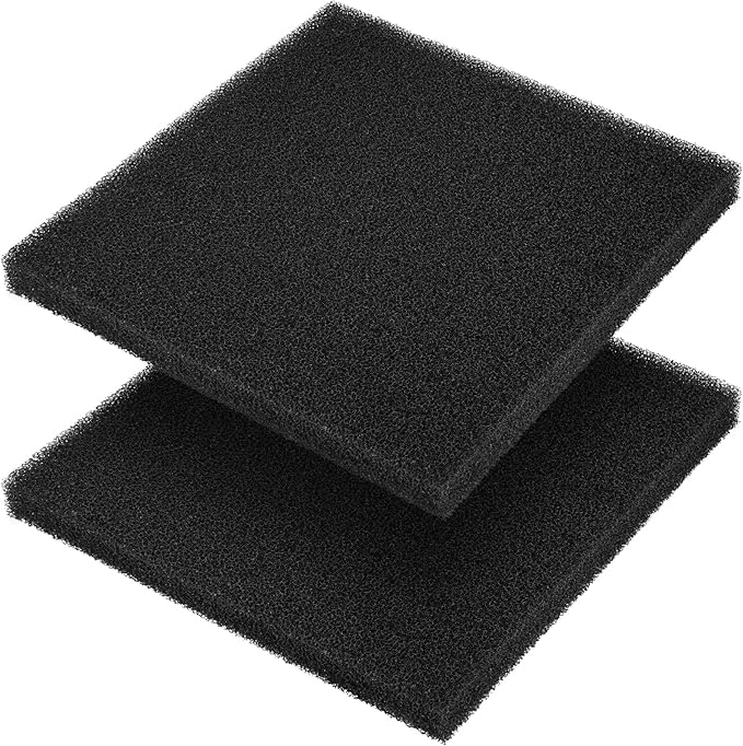 Aquarium Filter Sponge Pad, Filter Media Foam Sponges, Filter Accessories for Fish Tanks and Ponds (18.5"x18.5"x1.6", 20PPI, 2 Pack)-PawvioPets