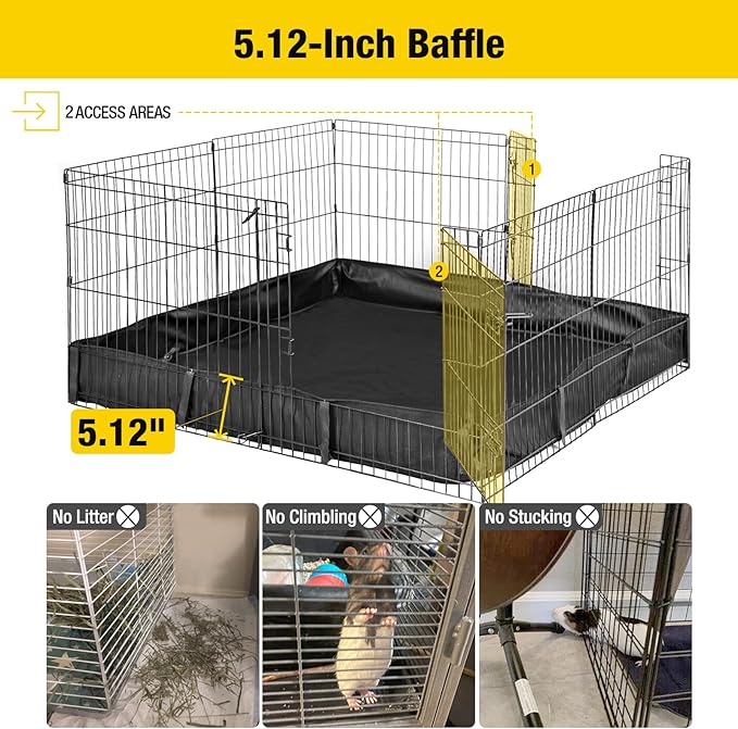 Aivituvin Pet Playpen Guinea Pig Cage Small Animal Rabbit Exercise Pen with Waterproof Floor Liner - Extension Playpen ONLY-PawvioPets