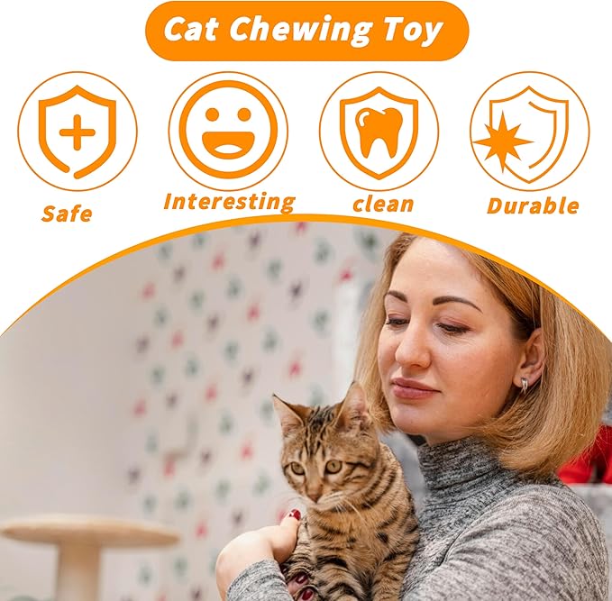 3pcs Safe Cat Rope Toy,Teeth Clean Toy for Cat, Cat Chew Toys for Indoor Cat,Kitten Interactive Toys-PawvioPets