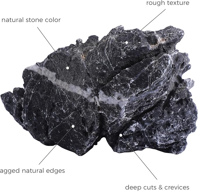 6-8 Inches Natural Seiryu Stone 4 PCS Aquarium Rocks for Aquascaping, Aquarium Landscaping, Terrariums, Fish Tank Decoration, Vivariums, Paludarium, Reptile and Amphibian Enclosures-PawvioPets