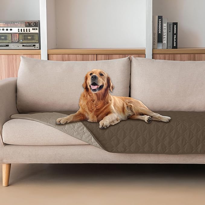 gogobunny 100% Double Sided Waterproof Dog Blanket Soft Pet Bed Cover Reversible Protect Furniture Couch Sofa Car for Puppy Cat Kids (Dark Walnut/Light Walnut, 30x90 Inch (Pack of 1))-PawvioPets