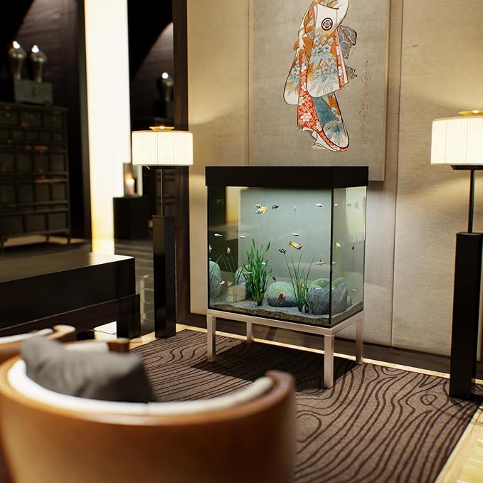 18 in X 24 in. Aquarium Stand | Industrial Style Aluminum Fish Tank Base with Open Frame Design-PawvioPets