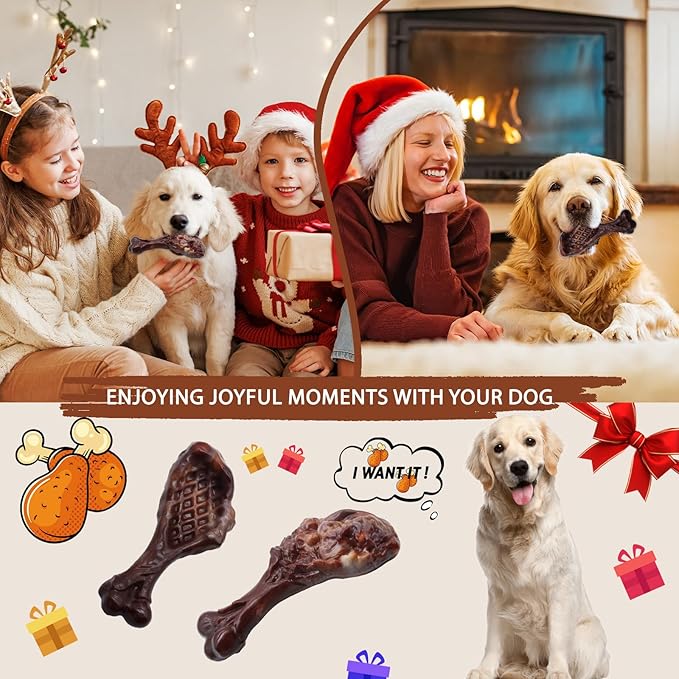 Dog Chew Toys for Aggressive Chewers, Indestructible Dog Toy for for Medium/Large Breed, Tough Nylon Teething Bone Toy to Keep Them Busy,Bacon and Real Beef Flavor (Bacon Flavor, 1 Pack)-PawvioPets