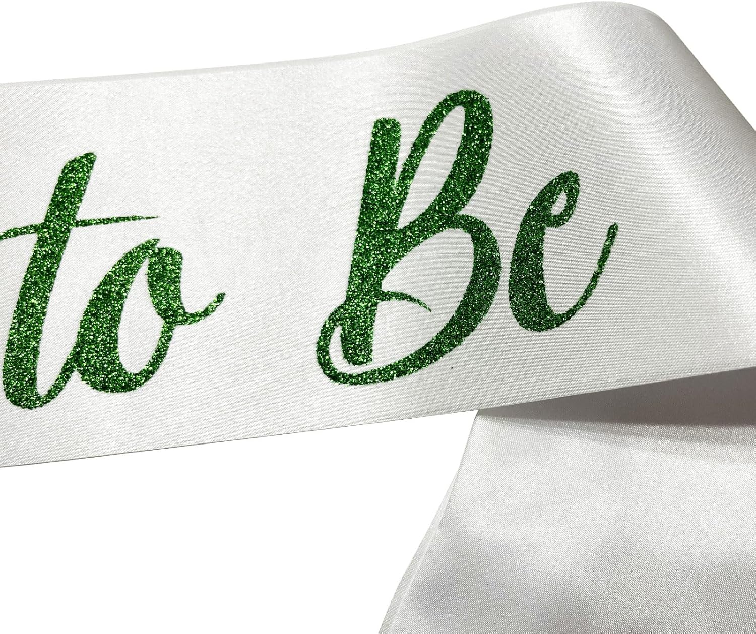 White with Green Letters Bride to Be Sash, Bride Sash Bachelorette Party Bridal Shower Sashes Bachelor Decorations Just Married Gift Engaged Decor Accessories,White Green
