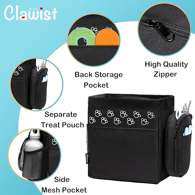 Dog Travel Bag - Airline Approved, 2 Food Containers, 2 Bowls, Treat Pouch & Accessories-PawvioPets