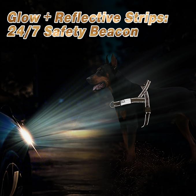 Forestpaw No Pull Dog Harness - Soft Flannel Padded Tactical Dog Vest Harness with Quick Release Buckle, Adjustable Reflective Pet Harness for Large Dogs Walking Training,Brown Camouflage XL-PawvioPets