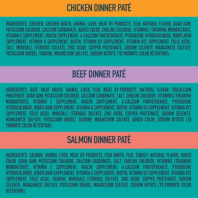 A Strong Heart Canned Wet Cat Food, Chicken, Beef and Salmon Variety Pack - 3 oz Cans (Pack of 24), Made in The USA with Real Chicken, Beef and Salmon-PawvioPets