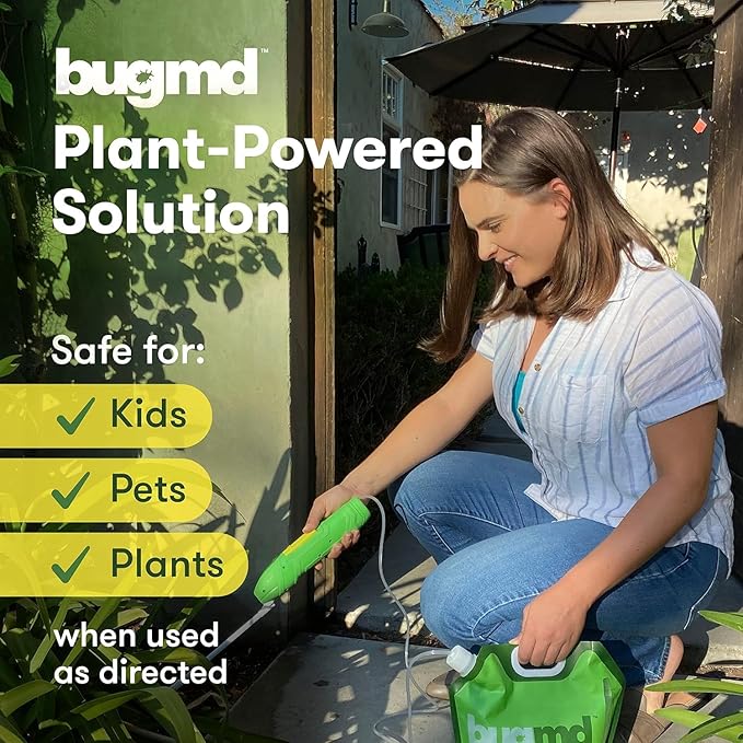 BugMD Blaster Kit - 4 Pack Pest Control Essential Oil Concentrates 3.7 oz and 1 Pest Blaster - Plant-Powered Bug Spray for Home, Insect Killer, Ant Killer for House, Roach, Flea Spray for Home-PawvioPets