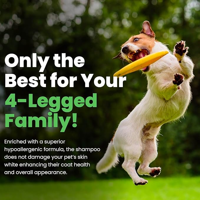 Best Shot Scentament Spa Seasonal Body and Facial Wash, Tearless Shampoo, Hypoallergenic Body Wash, Removes Tear Stains, Exotic Island, 1 Gallon-PawvioPets