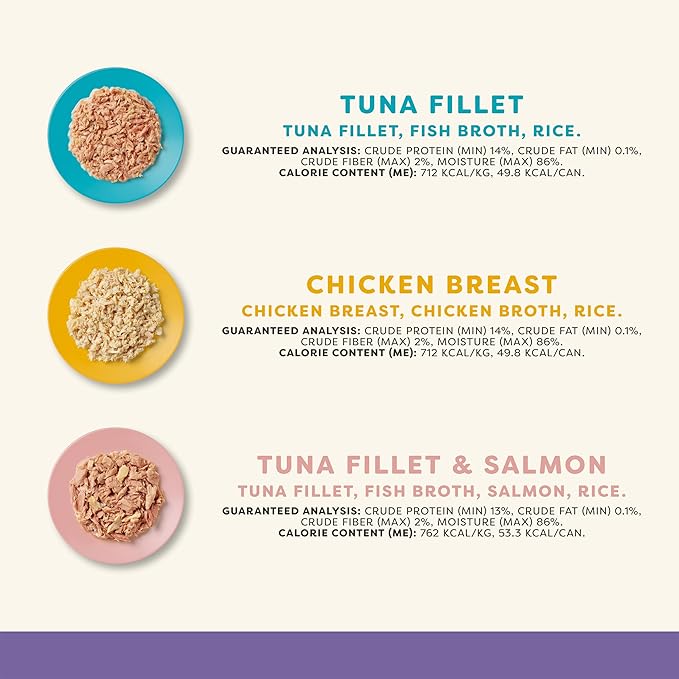 Applaws Natural Wet Canned Cat Food, Made with Limited and Natural Ingredients, Real Protein with No Artificial Additives, Variety Pack in Broth (16 x 2.47oz Cans)-PawvioPets