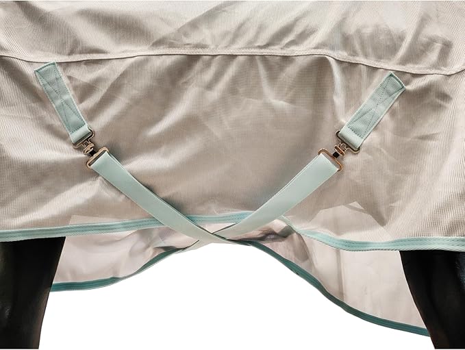 BARN & STABLE Breathable and Tear-Resistant Horse Fly Sheet with UV Protection Equine Summer Sheet Horse Fly Blanket with Removable Web Leg Straps-PawvioPets