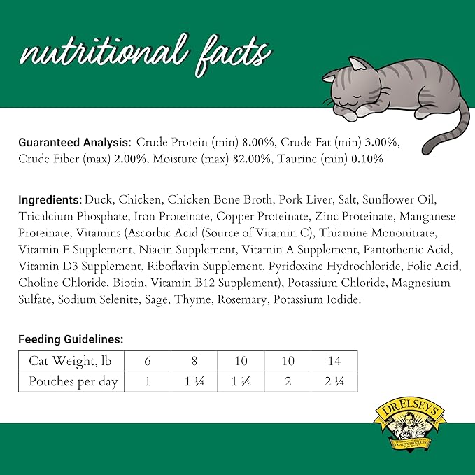 Dr. Elsey's® cleanprotein® Duck & Chicken Homestyle Recipe All-Meat Pouch (Pack of 12)-PawvioPets