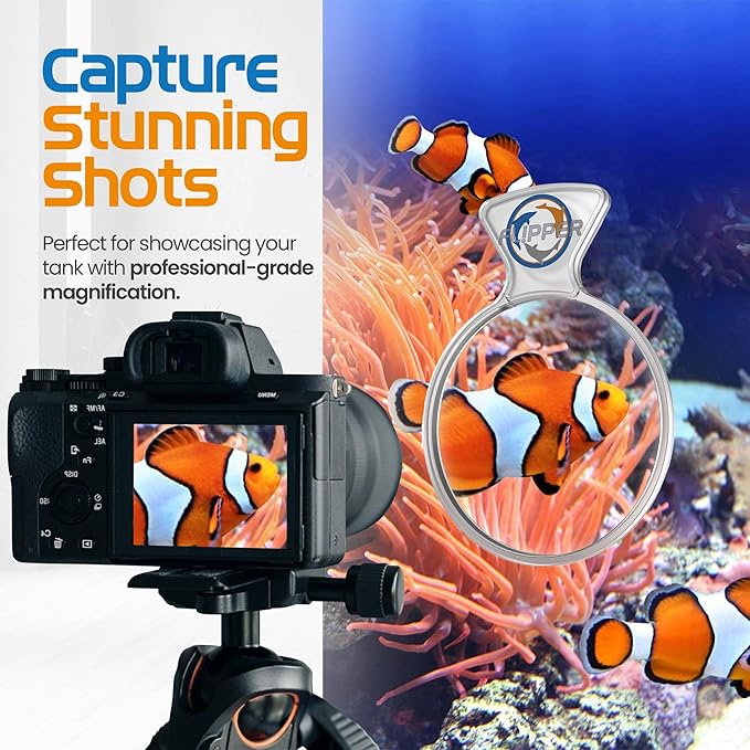 Flipper DeepSee 4" Viewer - Filter Clear Lens and Aquarium Magnetic Magnifier - Fish Tank Magnifying Glass for Coral Reef Aquarium - Magnetic Magnifying Glass Ideal for Photography - Clear-PawvioPets
