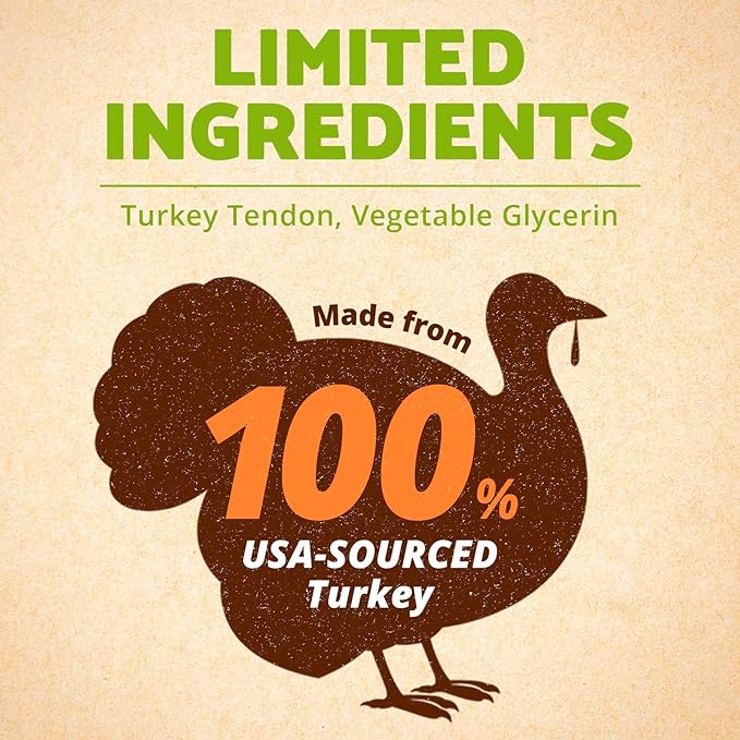 Afreschi Turkey Tendon Variety Pack (S) 8 oz, USA-Sourced Turkey Tendon, All Natural Puppy Chew, Hypoallergenic, Rawhide Alternative-PawvioPets