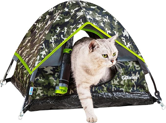 GDanes Camouflage Cat Tent, Portable Pet Cat House with Soft Pad, Cat Cave, Dog House for Small Medium Dogs and Rabbits-PawvioPets