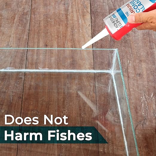 Aquarium Silicone Sealant Clear (2x10.5 floz) 100% Silicone, Waterproof Aquarium Safe, Non-Toxic Fish Tank Glue, Solvent Free, Rapid Curing, Strong Adhesion, Transparent, 2 Pack-PawvioPets