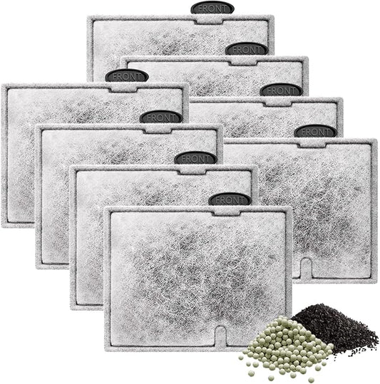 8 Pack Small Aquarium Filter Cartridges Compatible with Aqueon Replacement Filter Cartridges Compatible with Aqueon QuietFlow E Internal Power Filter Size 10 and Minibow Aquarium Filters Size 1/2.5/5-PawvioPets