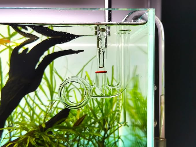 Glass Lily Pipe Spin Outflow with Surface Skimmer for Aquarium Planted Tank (17mm for 16/22mm (5/8'' i.d.) tubing)-PawvioPets
