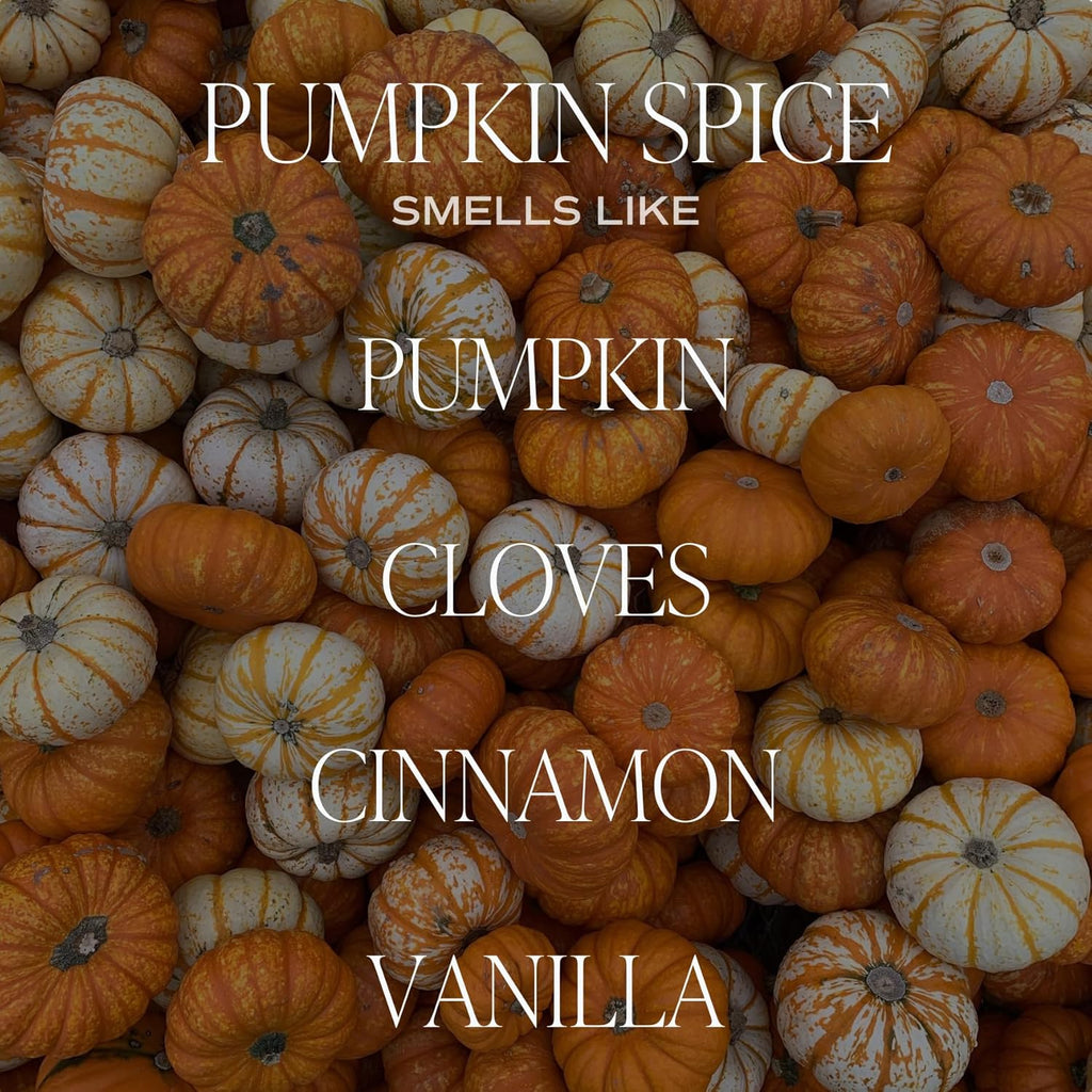 Sweet Water Decor Pumpkin Spice Candle - Fall Candles with Pumpkin, Clover, Cinnamon & Vanilla Scent for Home - Autumn Candle with 40 Hours Burn Time - 9Oz Black Lid Amber Jar Pumpkin Soy Candles
