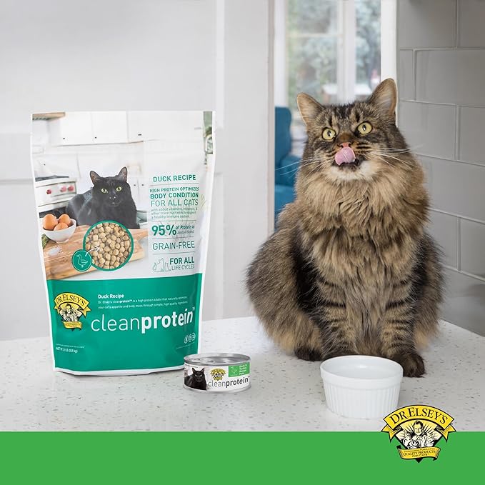 Dr. Elsey's cleanprotein Duck & Turkey Recipe Wet Cat Food, Pate 5.3 oz cans (Pack of 24)-PawvioPets