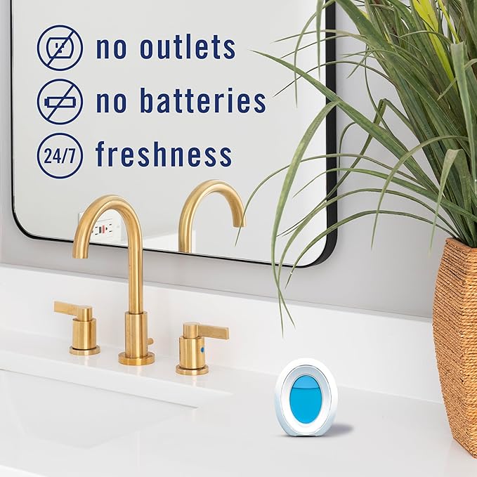 Febreze Bathroom Air Freshener, Odor-Fighting, Plug In Alternative, Air Fresheners for Home and Bathroom and Kitchen, Closet Air Fresheners, Linen & Sky Scent, 4 Count-PawvioPets
