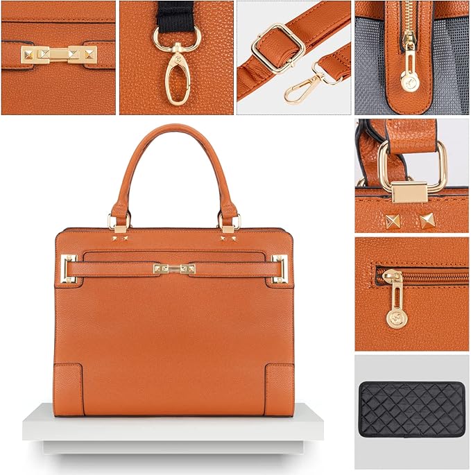 Fashion Pet Carrier Dog Cat Carrier Purse Soft-Sided Leather Handbag Pet Tote Bag for Small Dogs Puppy and Cats TSA Airline Approved (Brown)-PawvioPets