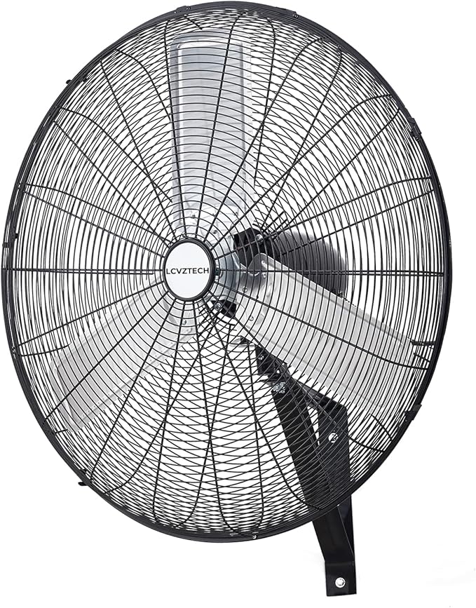 30 inch Wall Mount Fan Oscillating, 3-Speed 8850 CFM High Velocity Industrial Wall Mounted Fan, Heavy Duty Air Circulator for Garage, Shop, Gym, Workshop, Covered Patio - UL Listed-PawvioPets