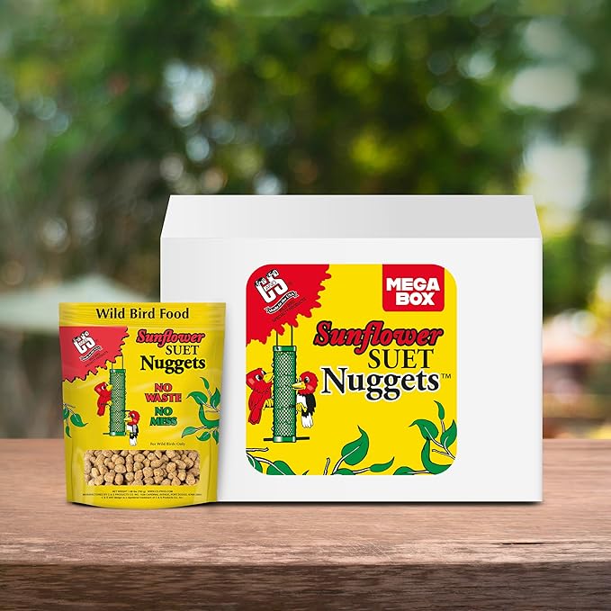 C&S Sunflower Suet Nuggets, Suet Nuggets for Wild Birds, 27 Ounces-PawvioPets