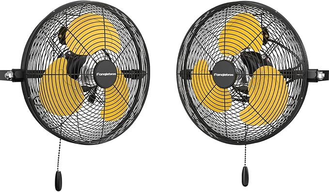 12 IN High Velocity Wall Mount Fan, 3 Speed Industrial Wall Fan with Sealed Motor, 2500 CFM Adjustable Air Circulator for Garage, Commercial, Greenhouse, Warehouse & Gazebo Use, UL Listed-PawvioPets